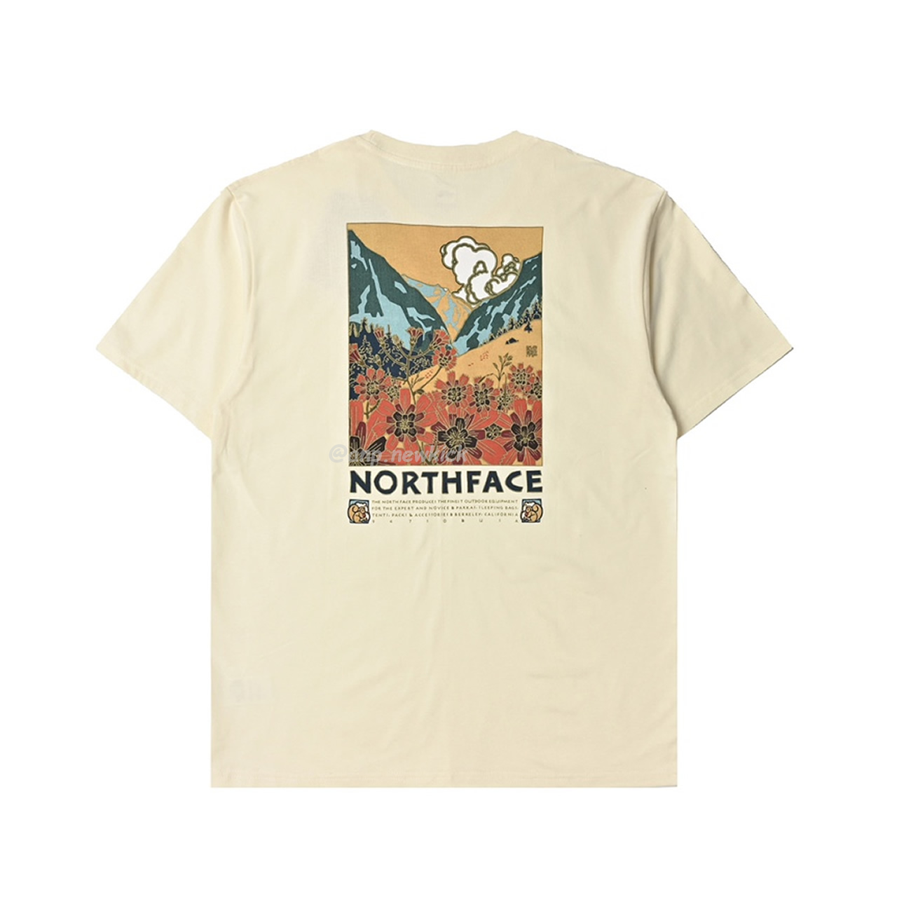 The North Face Tnf Landscape Pattern Short Sleeved T Shirt (4) - www.newkick.vip